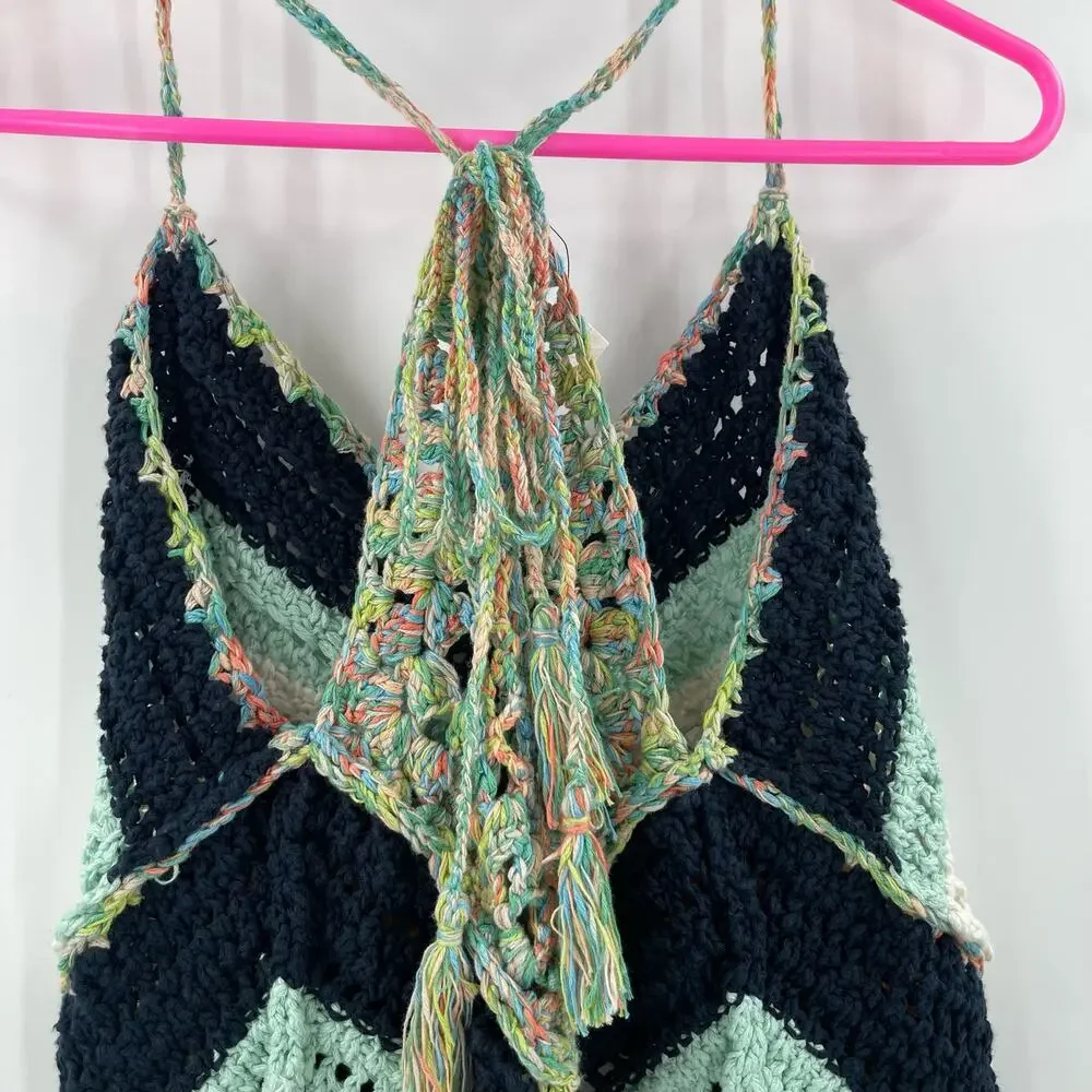 FREE PEOPLE Crochet Tank Size Small Swim Up Summer Breeze NWT Beach Travel